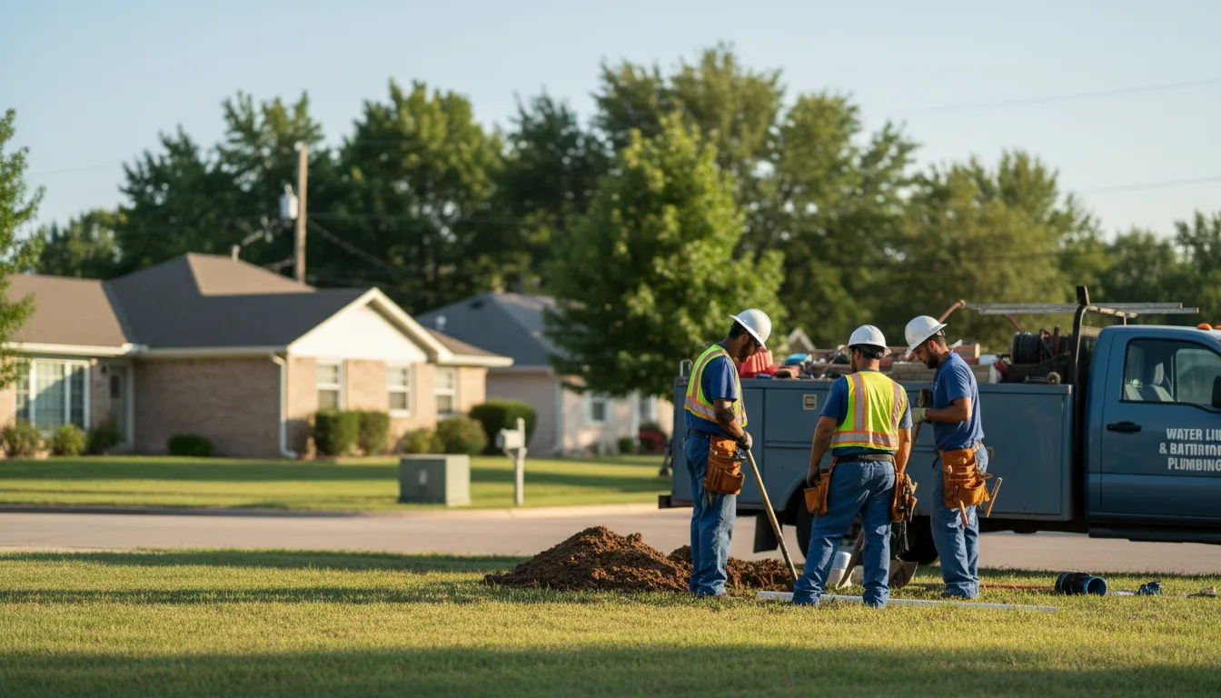Residential water line and bathroom plumbing service in Odessa, NE